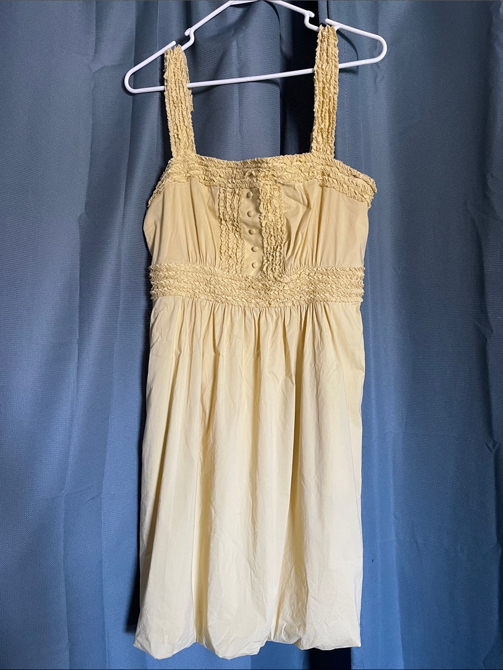 Light Yellow Smocked Sundress